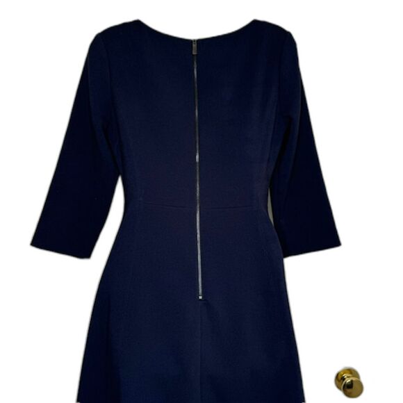 VINCE CAMUTO NAVY BLUE KNIT DRESS BACK ZIPPER SIZE 8 WITH POCKETS - Picture 8 of 11